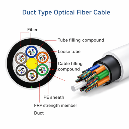 Duct Type Optical Fiber Cable – Single Mode G.652.D (12F to 144F)