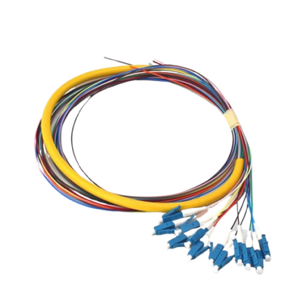 LC/UPC to LC/UPC 12-Color Bunch Fiber Optic Patch Cord | Singlemode & Multimode
