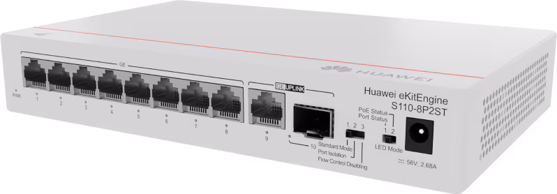 Huawei eKit S110-8P2ST 8-Port Gigabit PoE+ Switch - Image 2